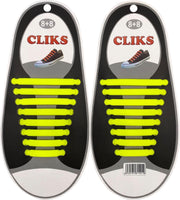 CLIKS elastische veters geel - elastieken veters - kids - volwassenen