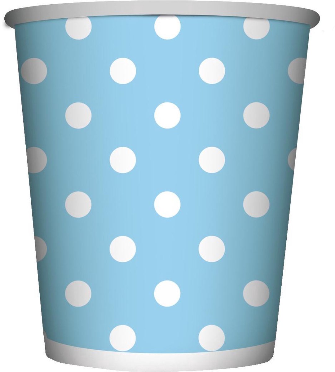 Drink Bekertjes Stippen Baby Blauw (8ST)