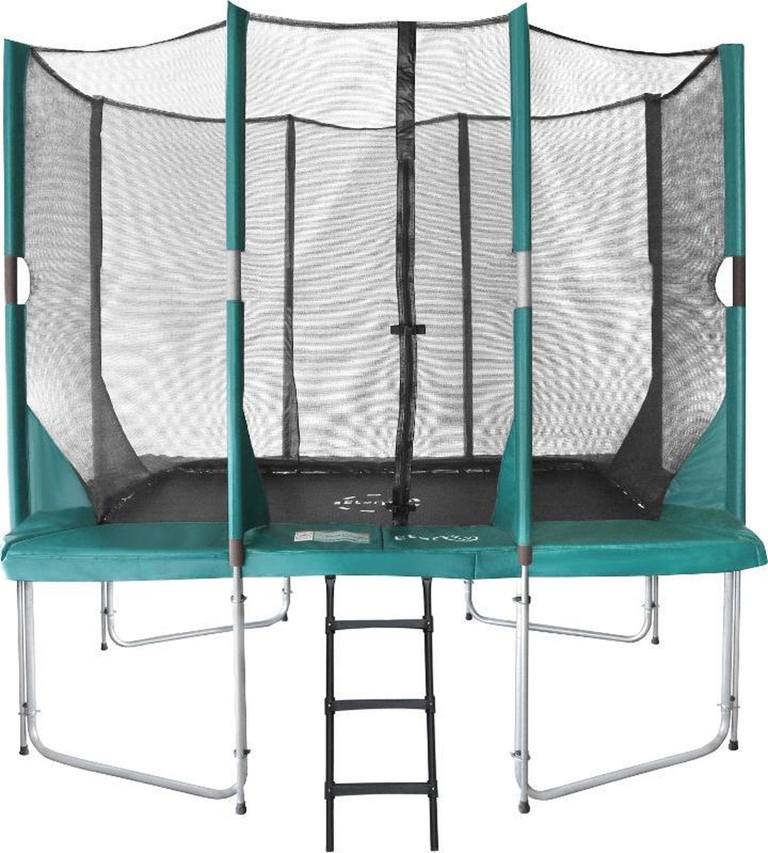 Etan Hi-Flyer Combi Trampoline set 281 x 201 cm - inc. Veiligheidsnet - Groen - Rechthoekig - Zeer veilig