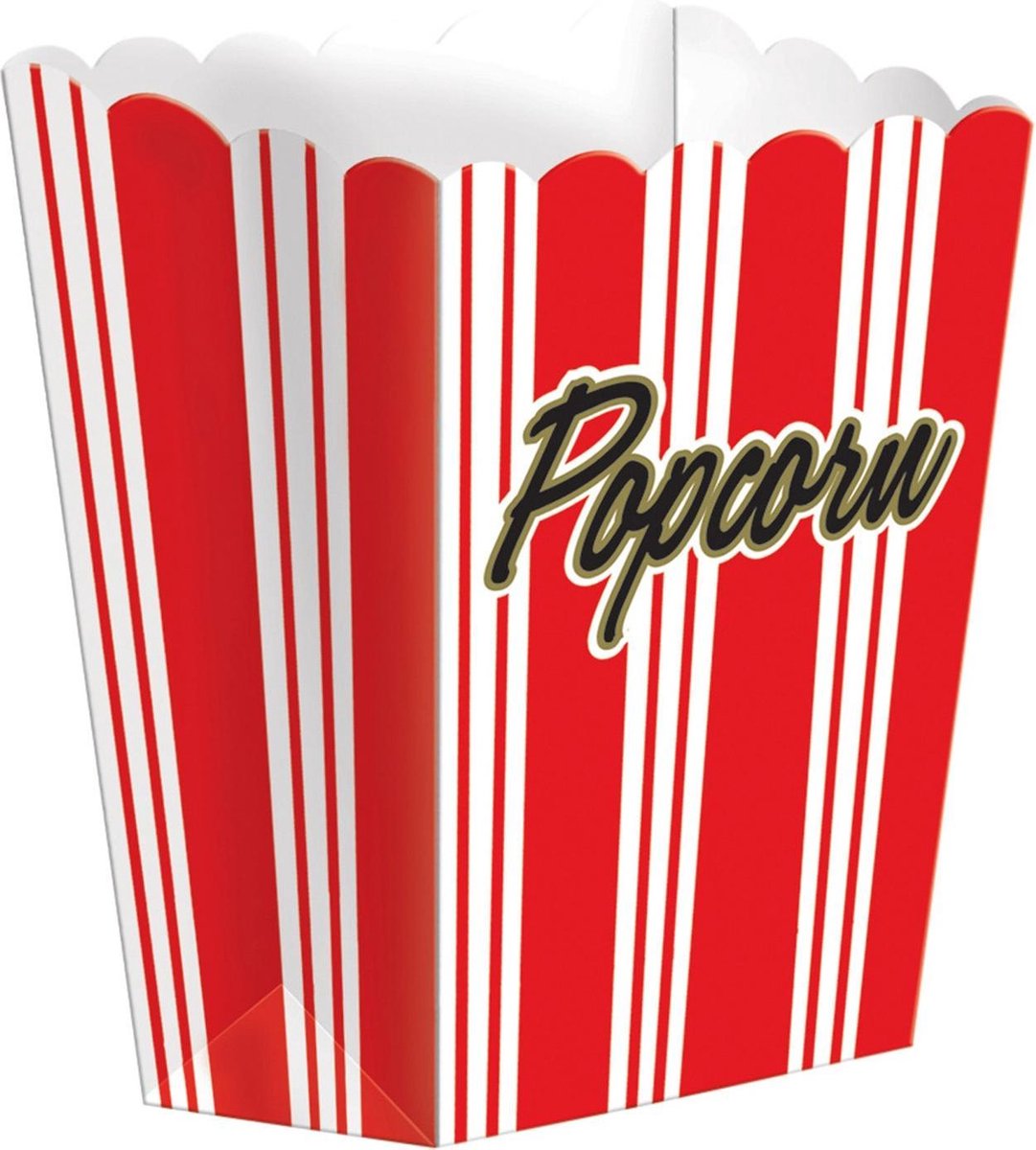 AMSCAN - 8 Hollywood popcornbakken - Decoratie > Bakvormpjes en standaards