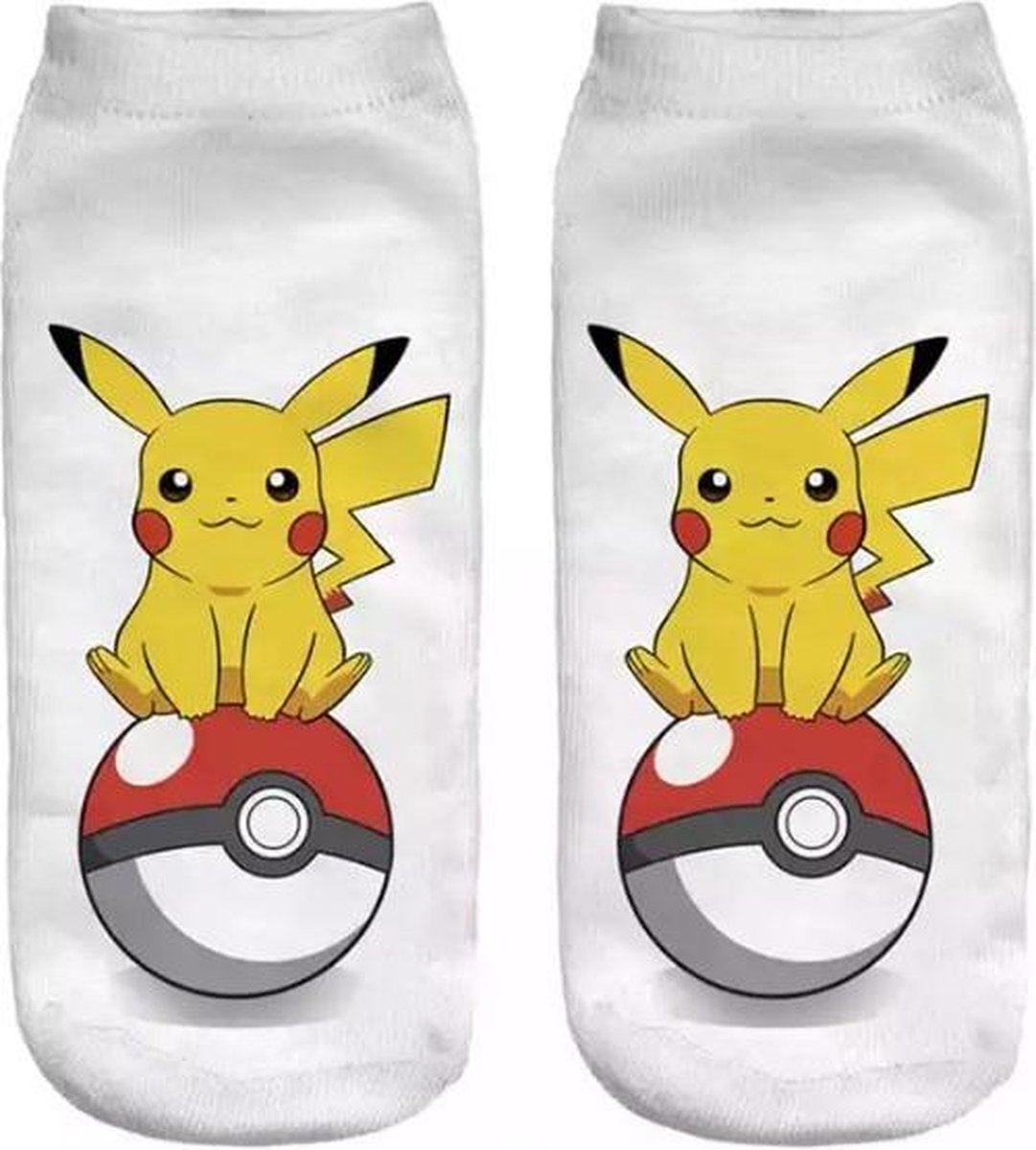 Pokemon enkelsokken Pikachu Unisex Enkelsokken Maat 36-41