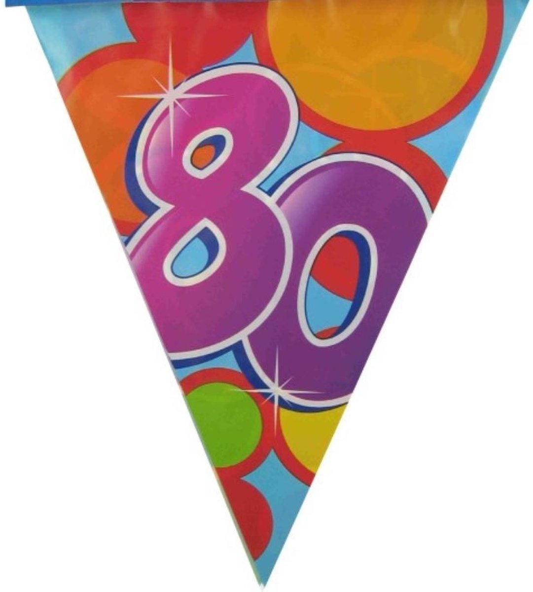 2 stuks Vlaggenlijn 80 jaar 