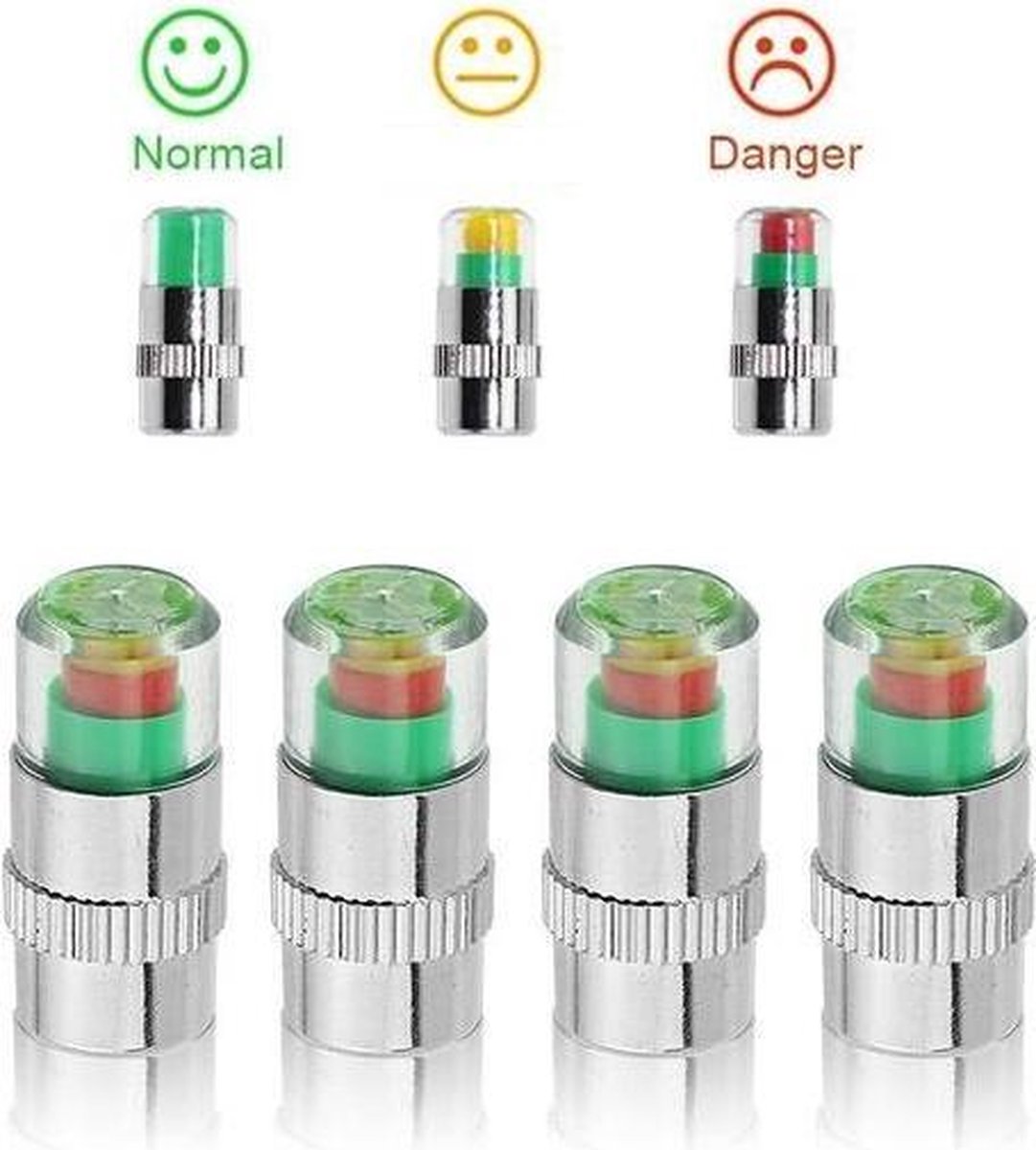 Banden Spanning Meter - 4 Stuks 2.4 bar 36 PSI