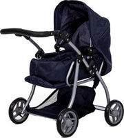 Mini Mommy Poppenwagen Donkerblauw 62 Cm