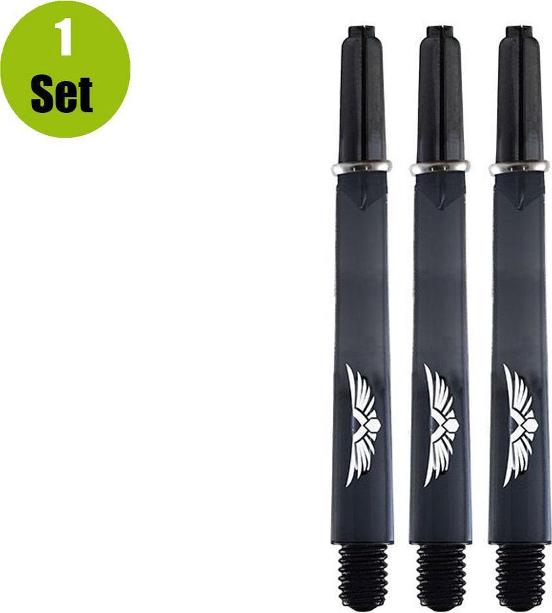 Shot Eagle Claw Dartshafts - Zwart - Medium - (1 Set)