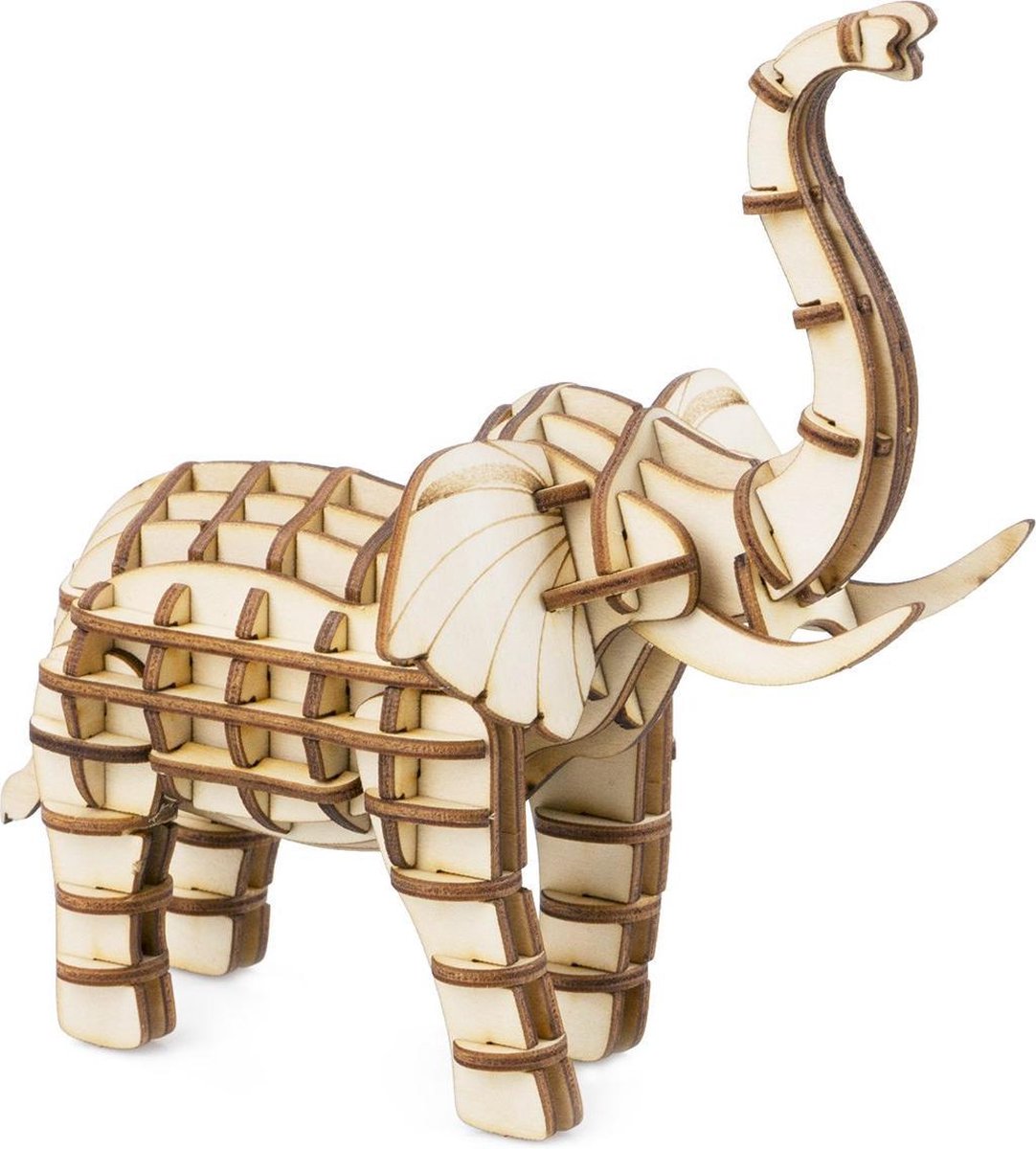 Modern 3D Wooden Puzzel Oliefant