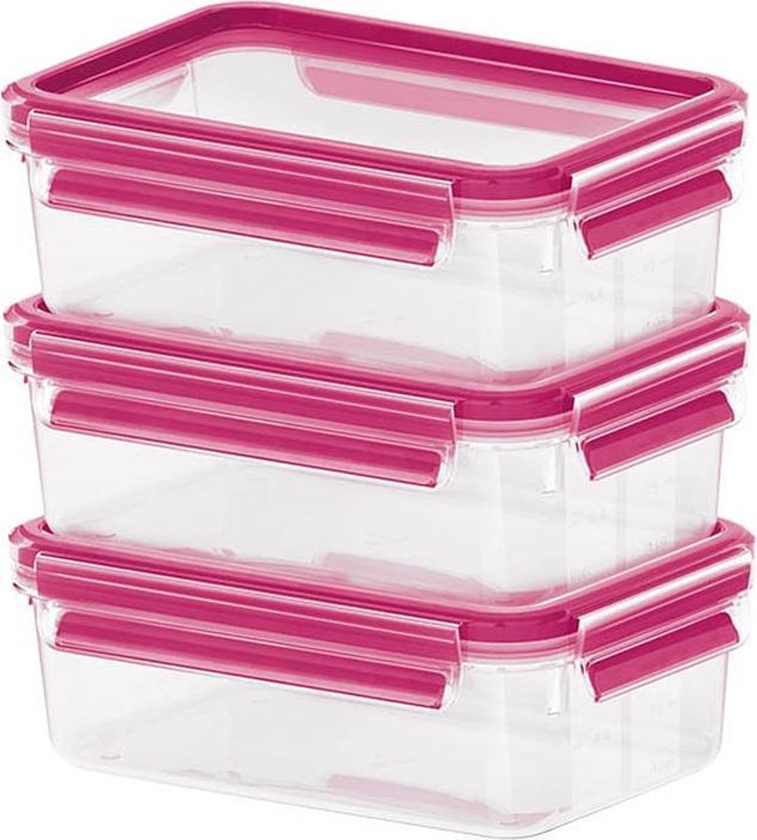Emsa Clip & Close Colour 3-piece set of food storage containers 0.55 litres