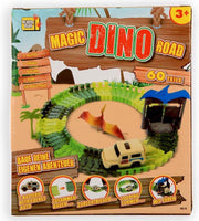 Jonotoys Autoweg Dino's Jongens Groen/bruin 60-delig