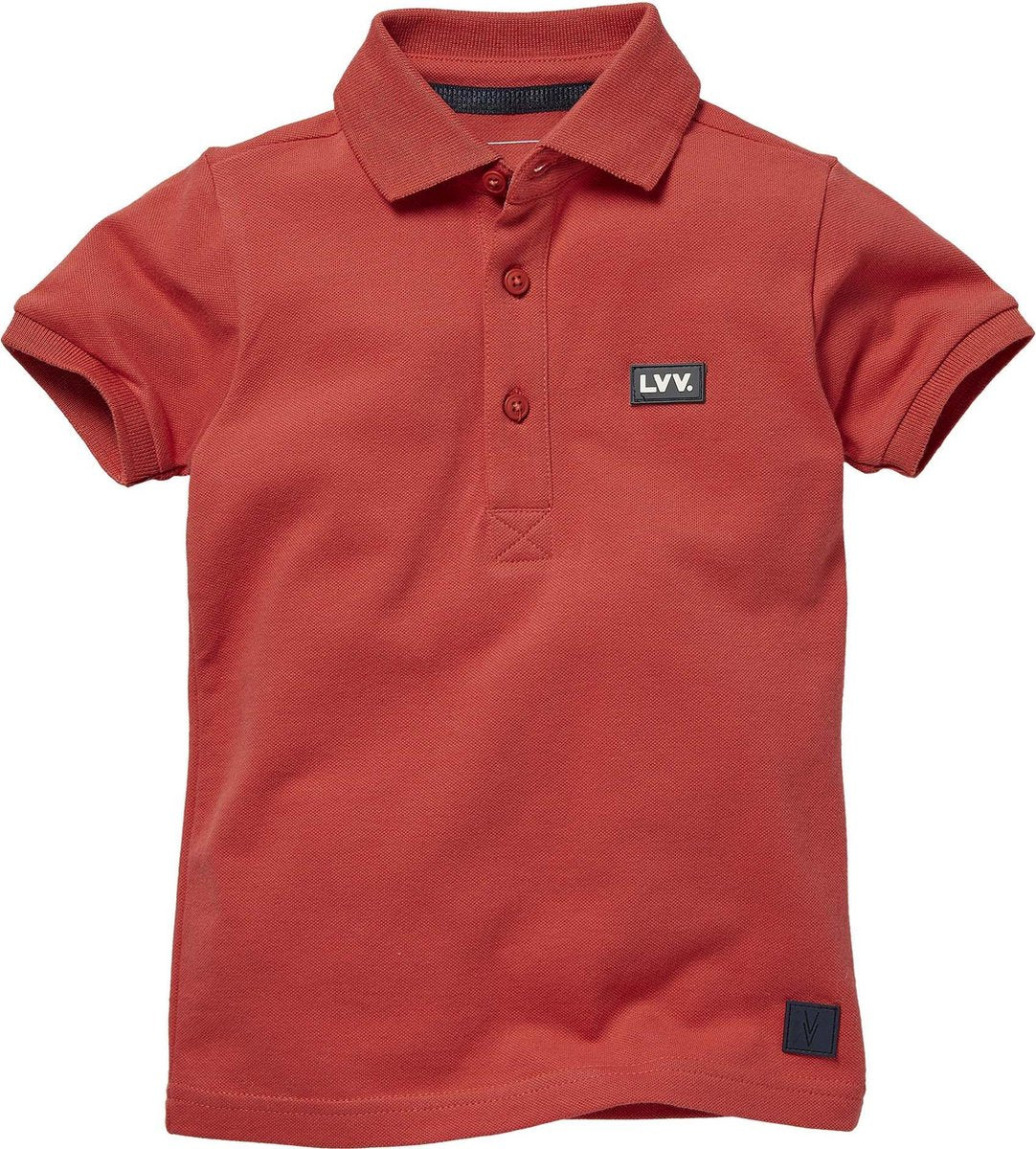 Levv polo shortsleeve Niam cranberry rood voor jongens - maat 86