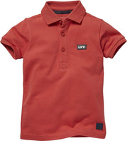 Levv polo shortsleeve Niam cranberry rood voor jongens - maat 86