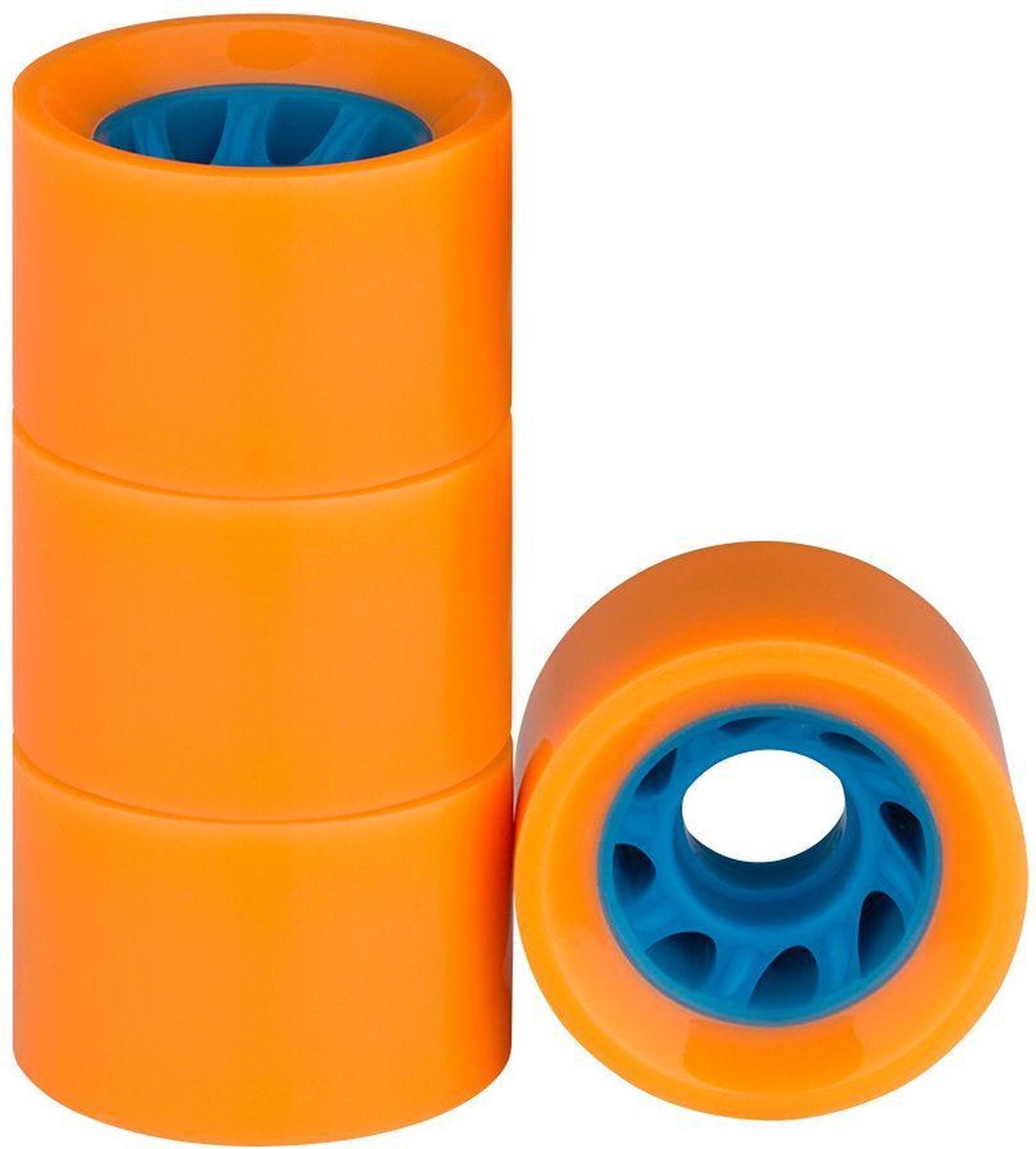 Nijdam Wielen voor Flip Grip Board - 60 x 39 mm - Fluororanje/Blauw