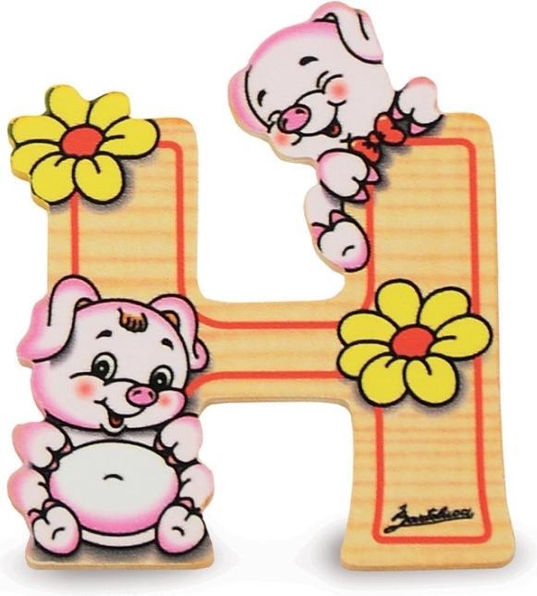 Alfabet letter hout groot H | Bartolucci