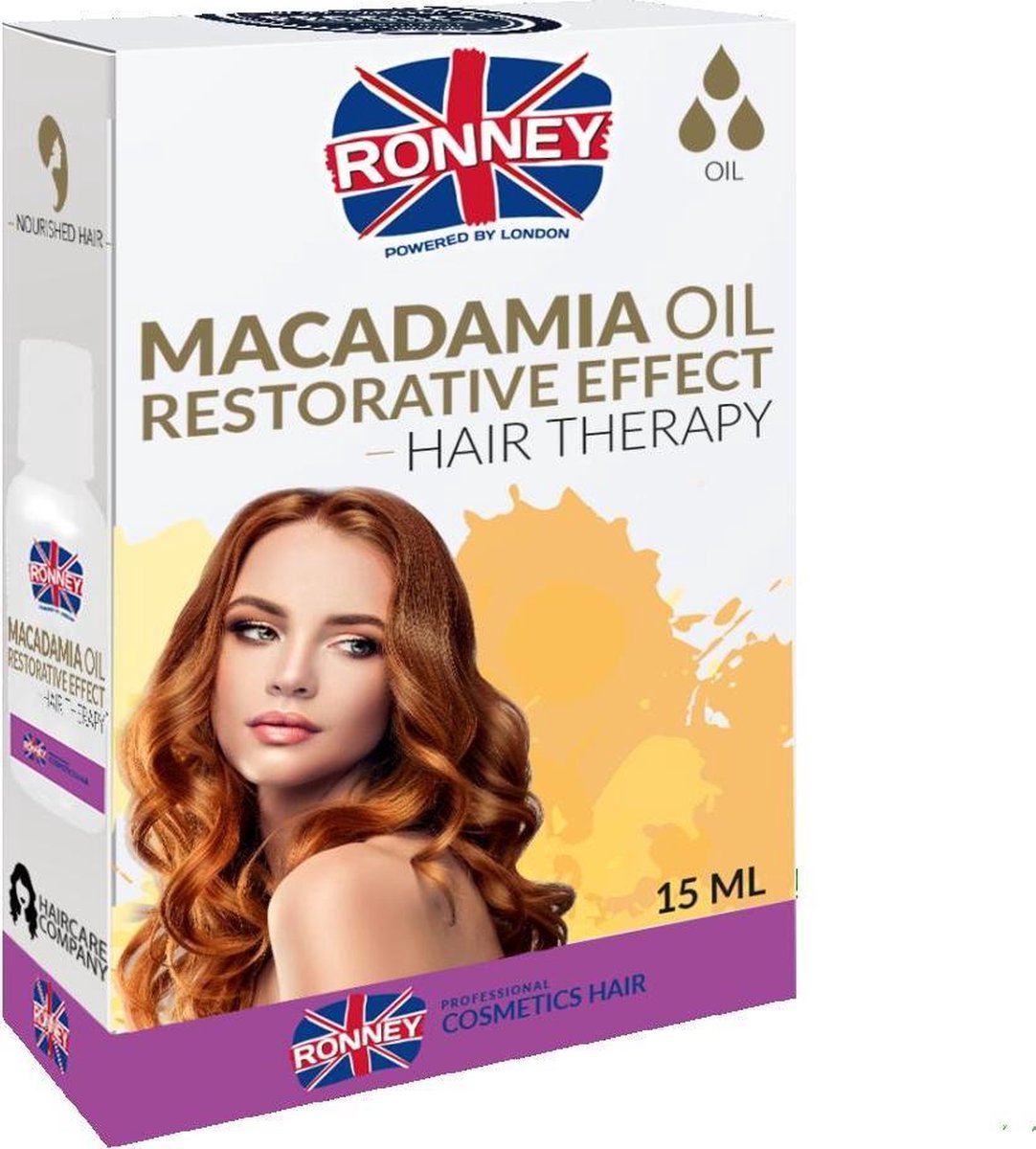 Ronney - Macadamia Oil Restorative Effect Hair Therapy Regenerating Oils This Hair 15Ml
