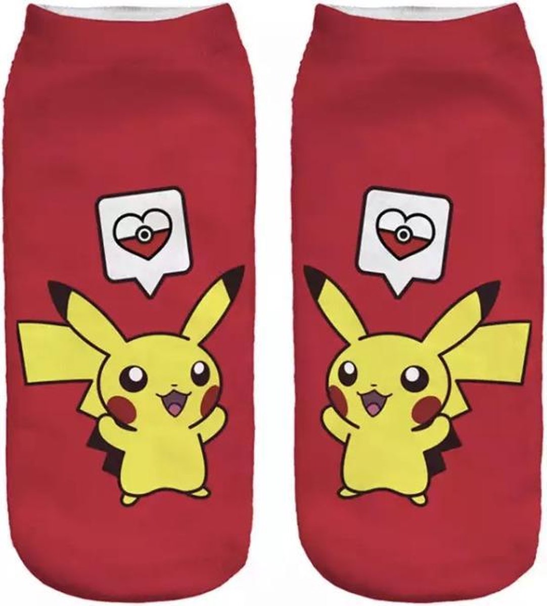 Pokemon enkelsokken Pikachu Unisex Enkelsokken Maat 36-41
