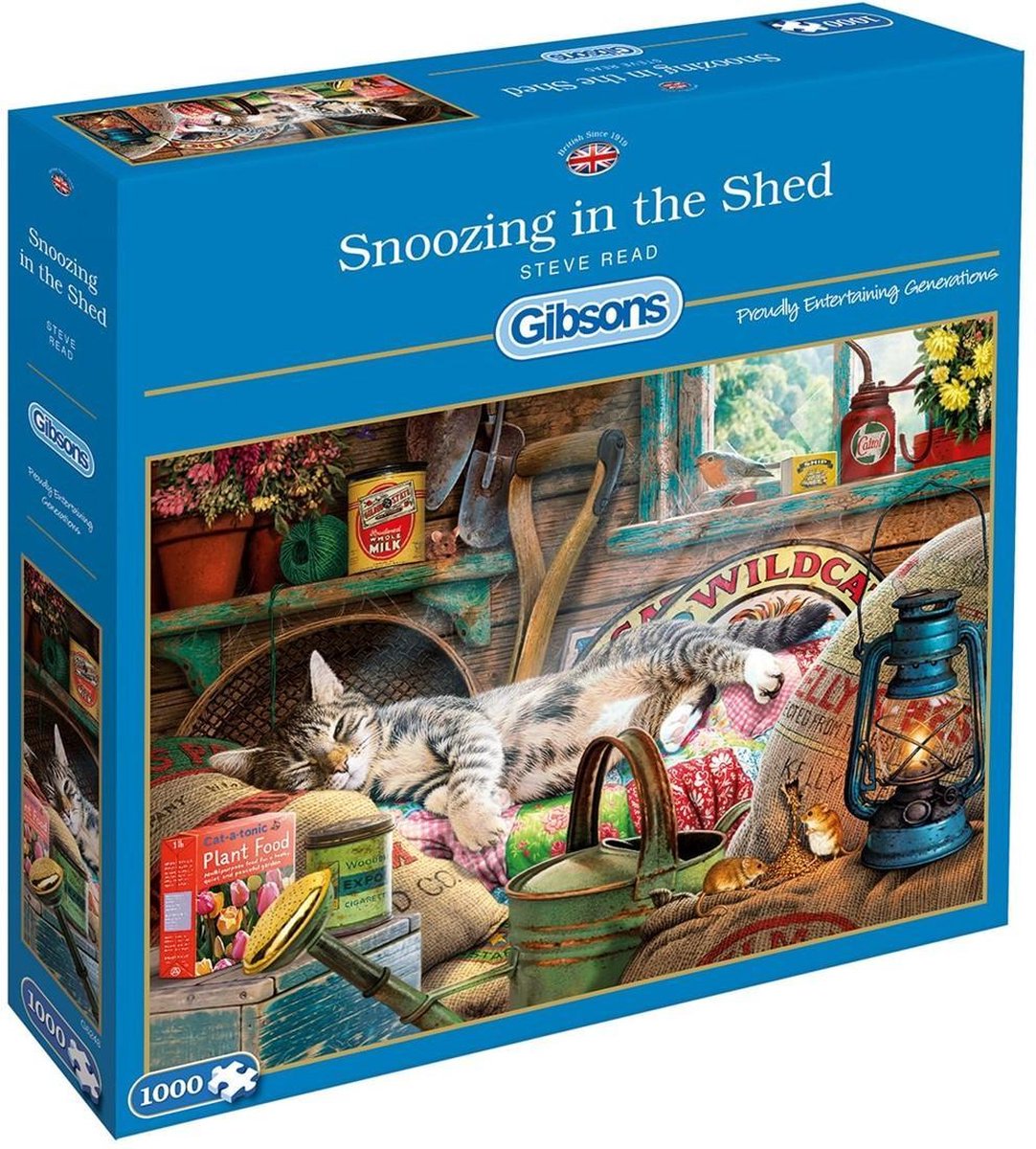 Gibsons puzzel Snoozing in the Shed - 1000 stukjes