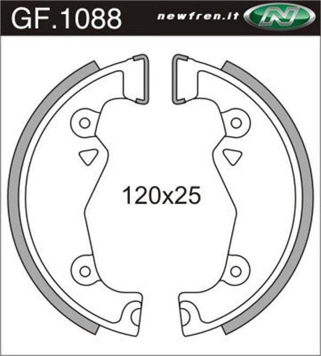 Remsegmentset Newfren GF1088 Zundapp 120mm kleine naaf