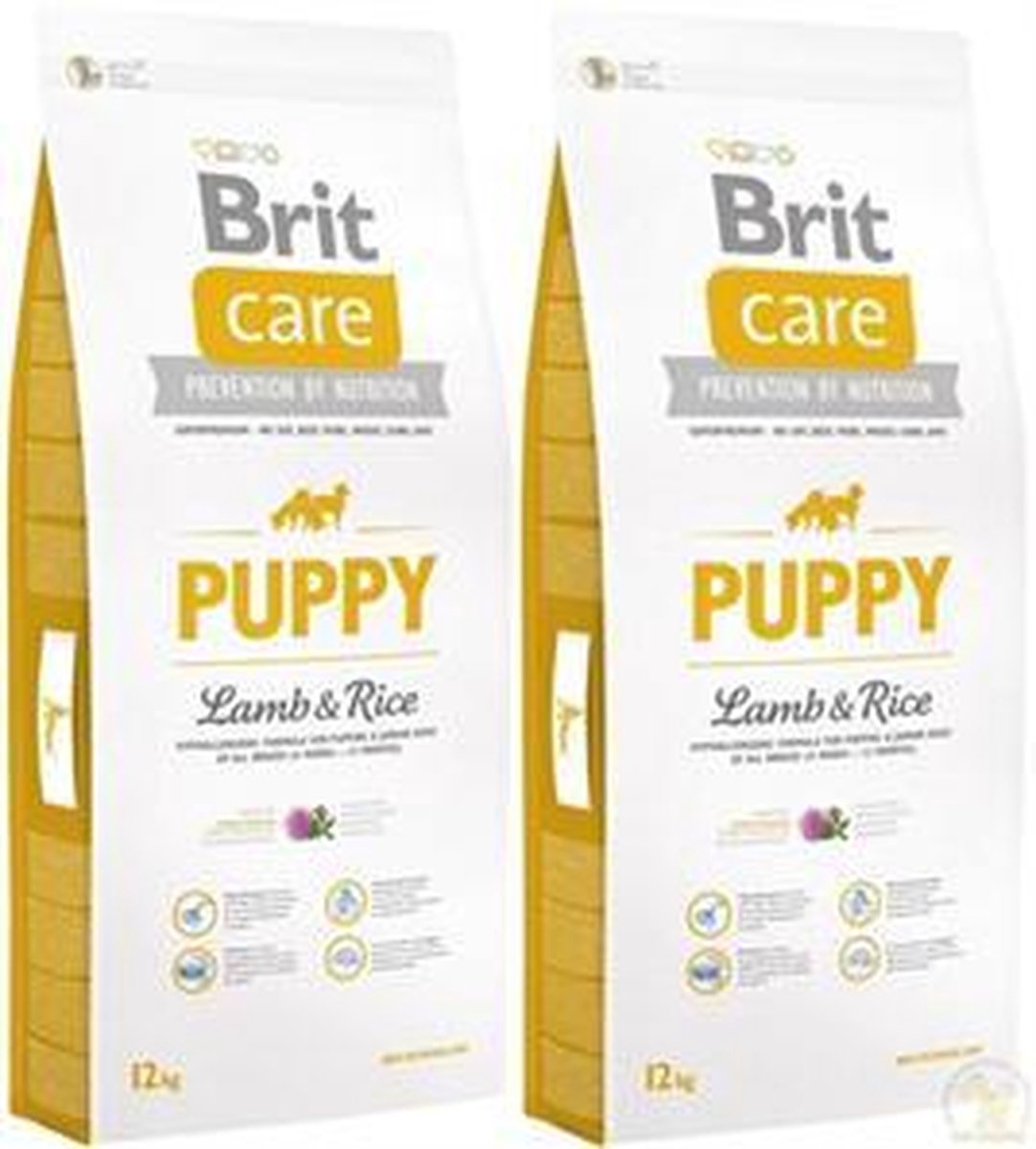 Brit Care Hypo Allergeen Puppy Lam & Rijst 2 x 12 kg