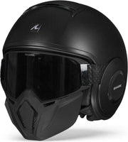 Shark Street Drak Blank Kma Mat Zwart Jethelm - Motorhelm - Maat L