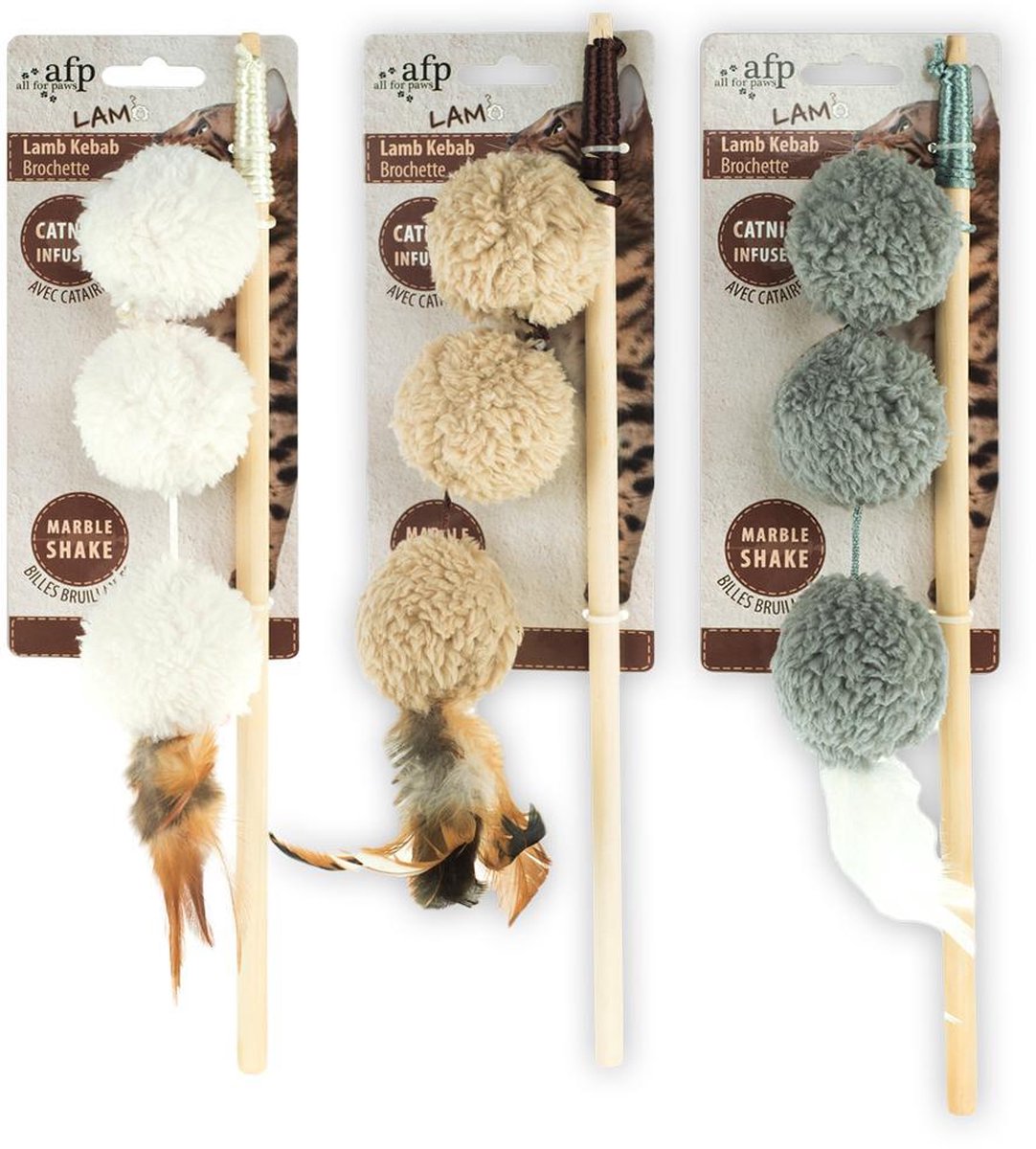 AFP Lambswool-Lamb Kebab Wand Catnip