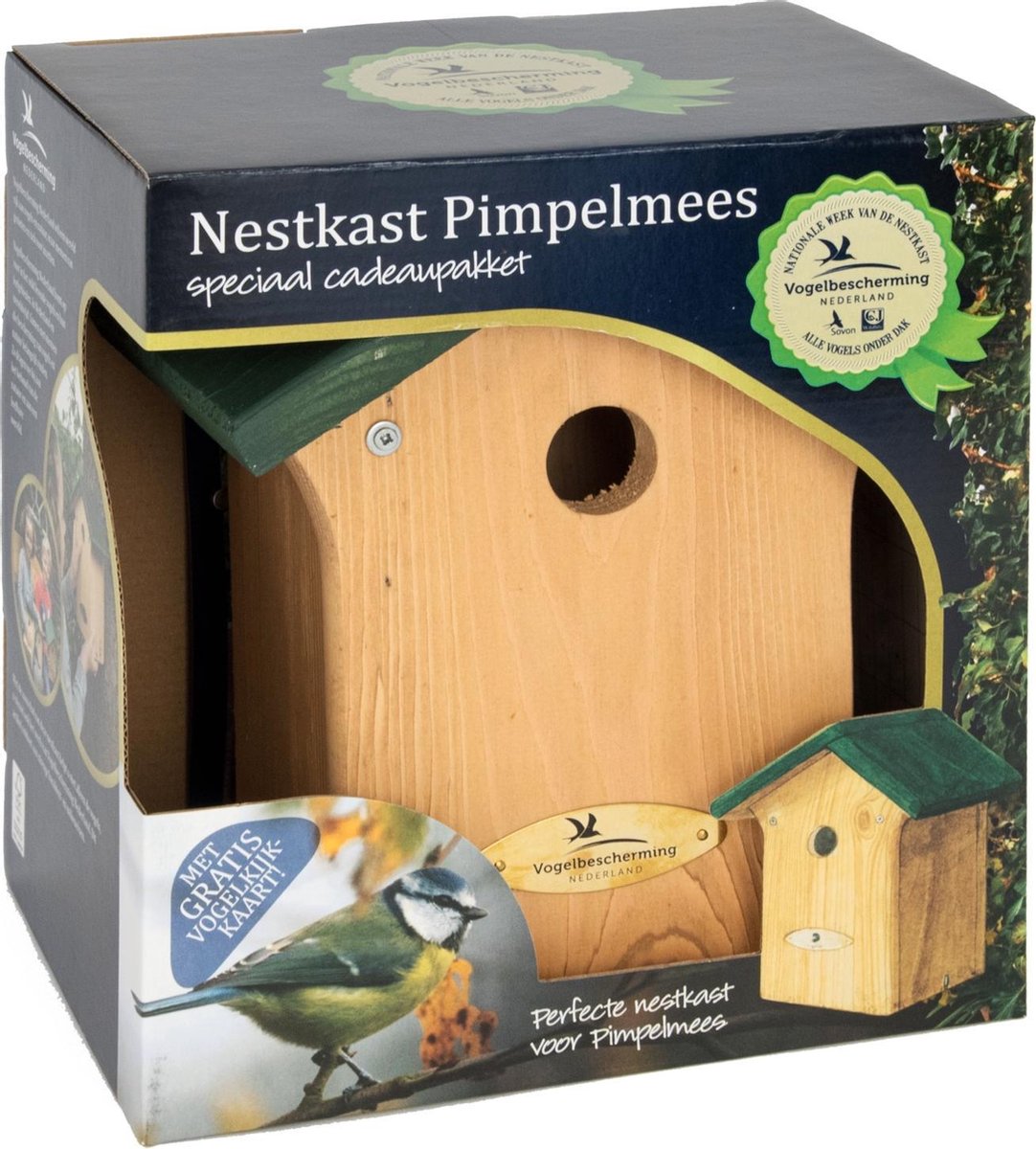 Nestkastje Pimpelmees - Bruin - 12x22x24 cm