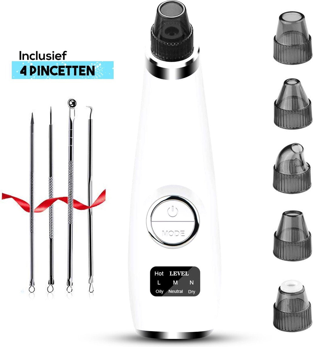 Luxies Blackhead Remover - Mee Eters Verwijderen - Vacuum Mee Eter Verwijderaar - Pore Vacuüm Cleaner - Black Head Remover - Poriënreiniger