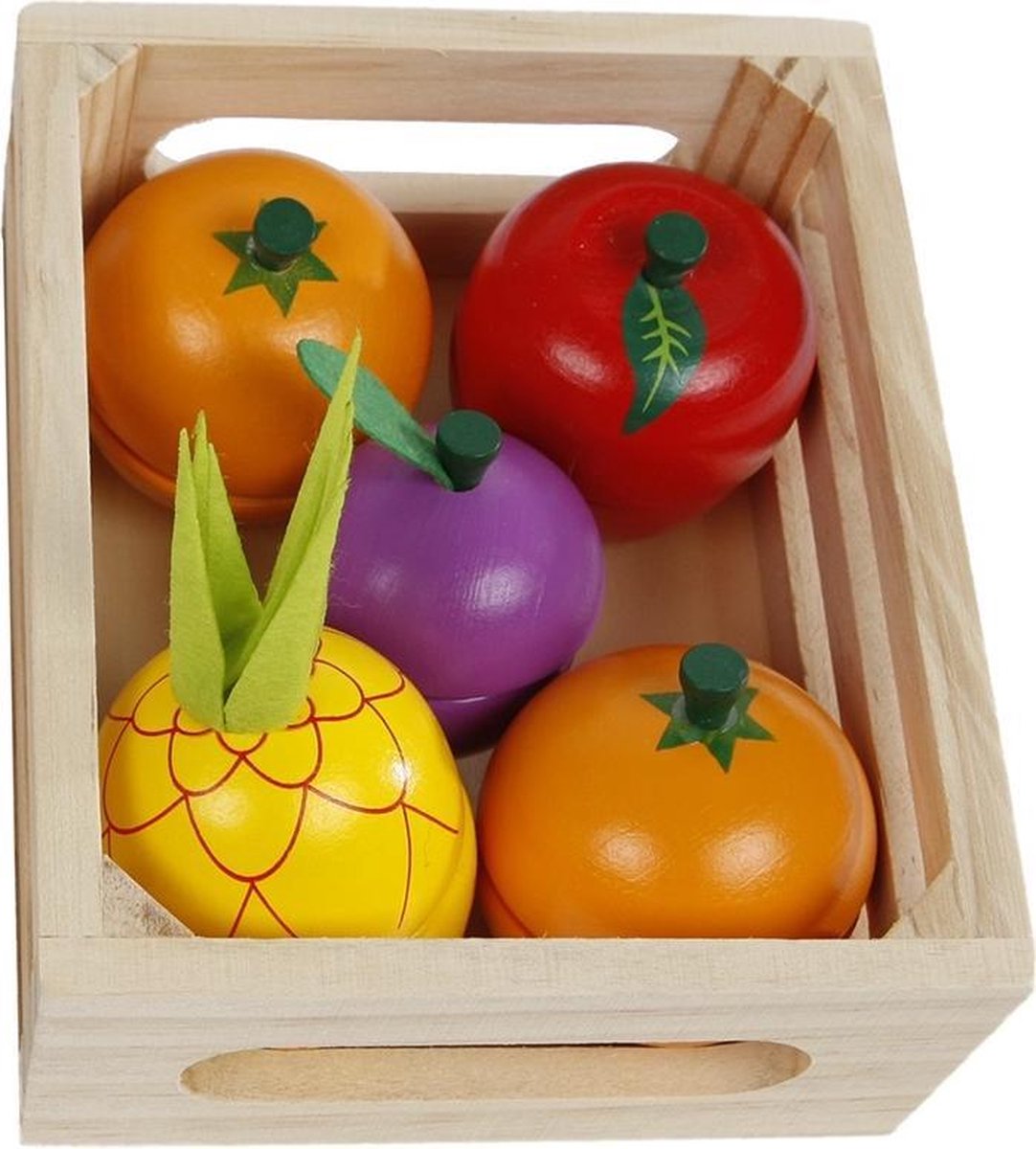 Toys Amsterdam Krat Fruit Snijden Hout 11-delig