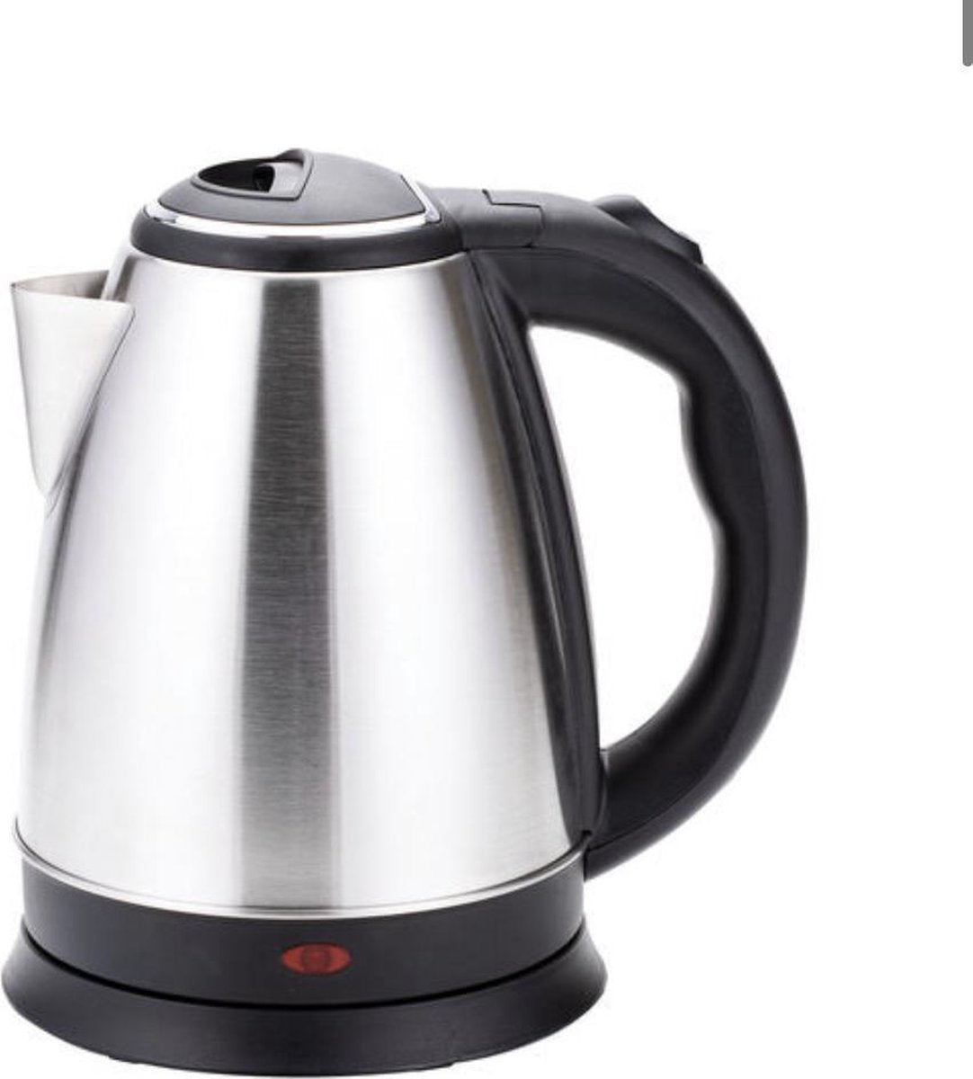 Robuuste Waterkoker 1.8 liter - Mill Germany - Grijs - Retro -1500 Watt - Elektrisch - RVS - Mat zilver