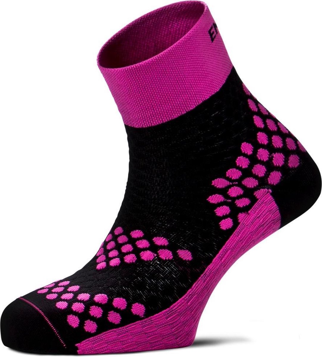 Enforma Pro Active Hardloopsokken - Sportsokken - Zwart / Fuchsia - S (36-38)
