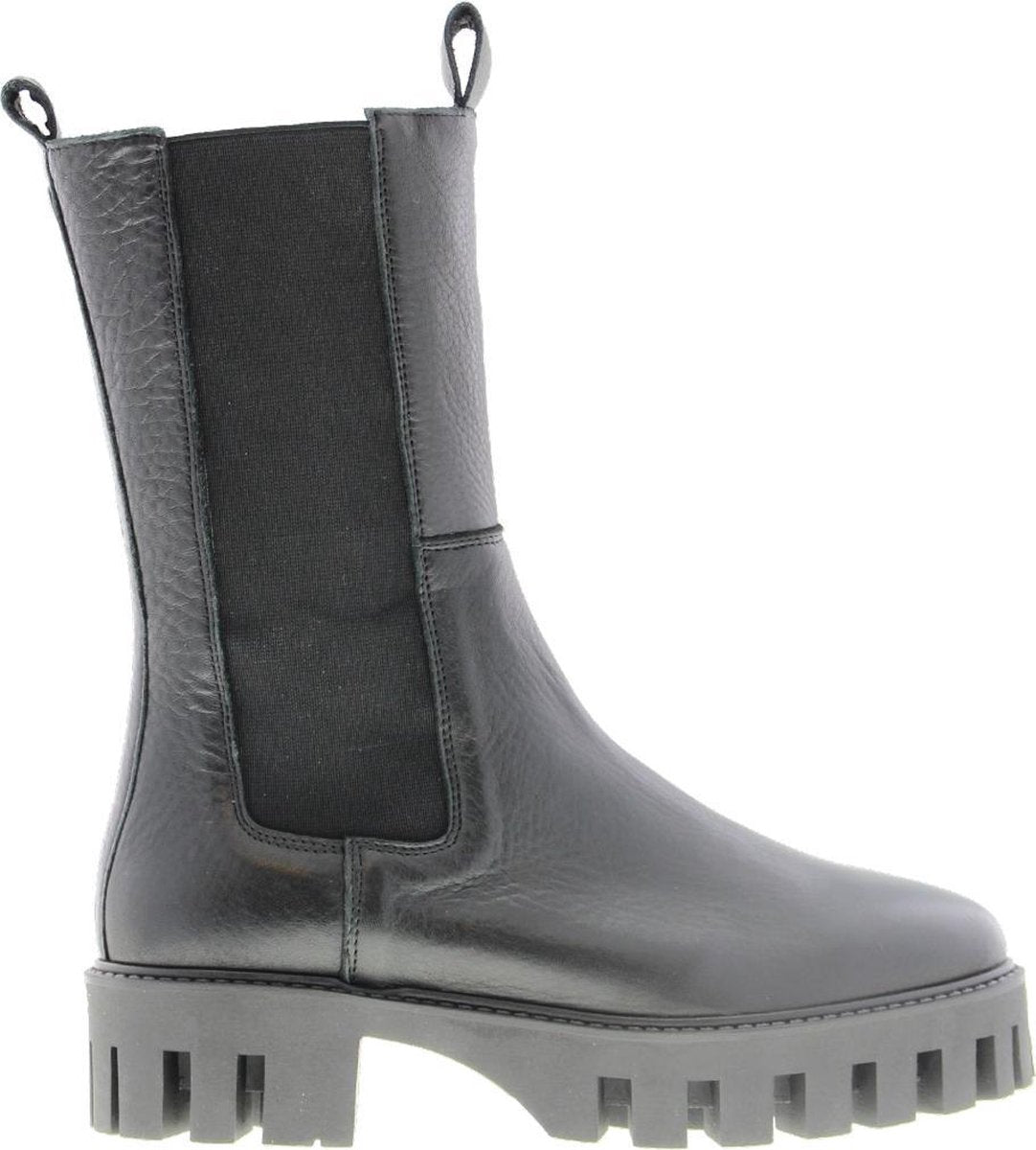 Tango | Bee cartel 20-a black leather high chelsea boot - black sole | Maat: 37