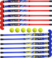 Hockeystick set Guta 12 Sticks + 6 Ballen Senior Indoor / Outdoor 36