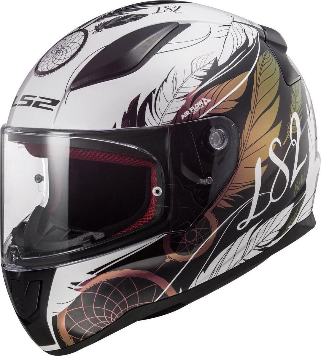 LS2 FF353 Rapid Boho Wit Zwart Roze XS