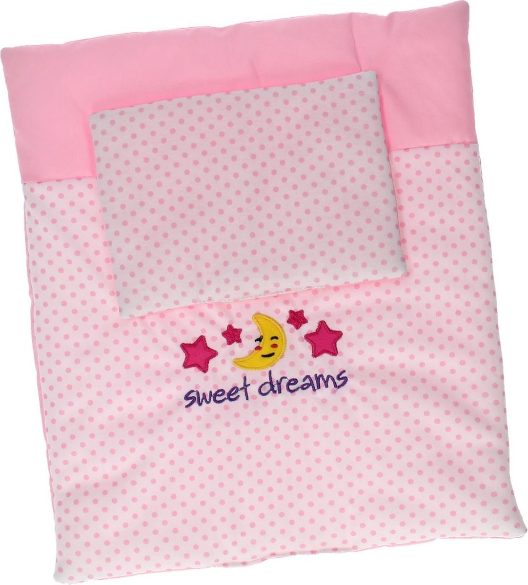 Johntoy Baby Rose Poppendeken En Kussen Set