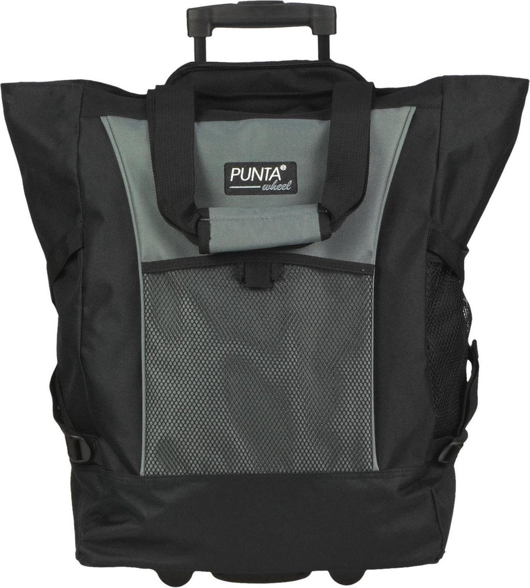 Punta Trolley Shopper Big Wheel Zwart/grijs 36 Liter
