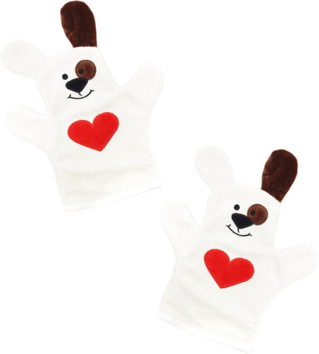 MijnNami Bamboe Washandjes - Hondjes - Eco-vriendelijk - Babywashandje
