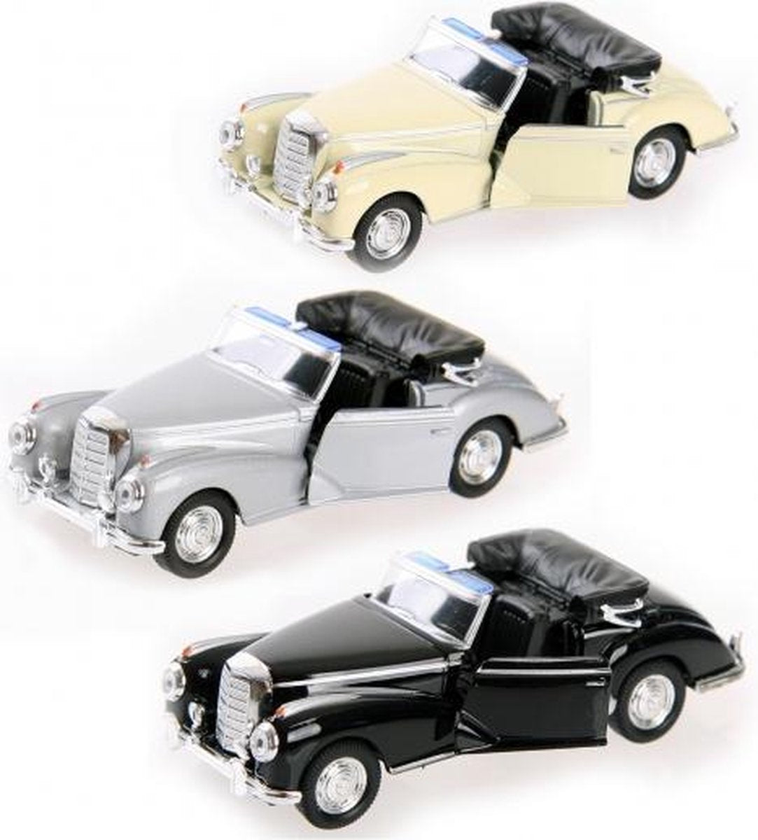 Speelgoed modelautoauto Mercedes 300S cabrio  zwart