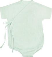 HEBE - romper - overslag - mousseline mint - Maat 62/68