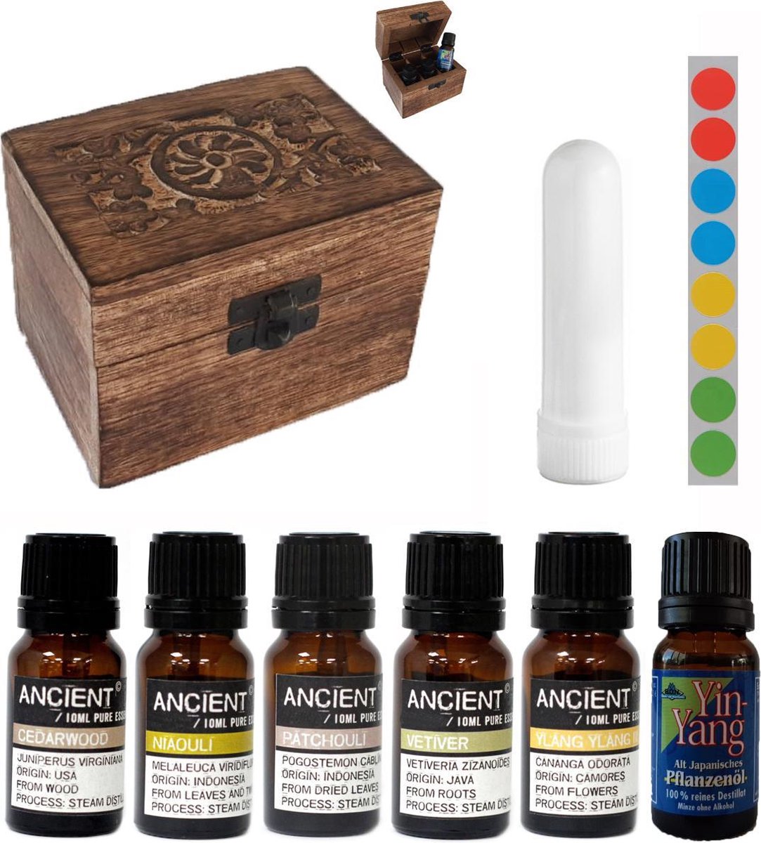Spirits Set - Etherische Olie - 60 ml - Opbergbox - Cadeau