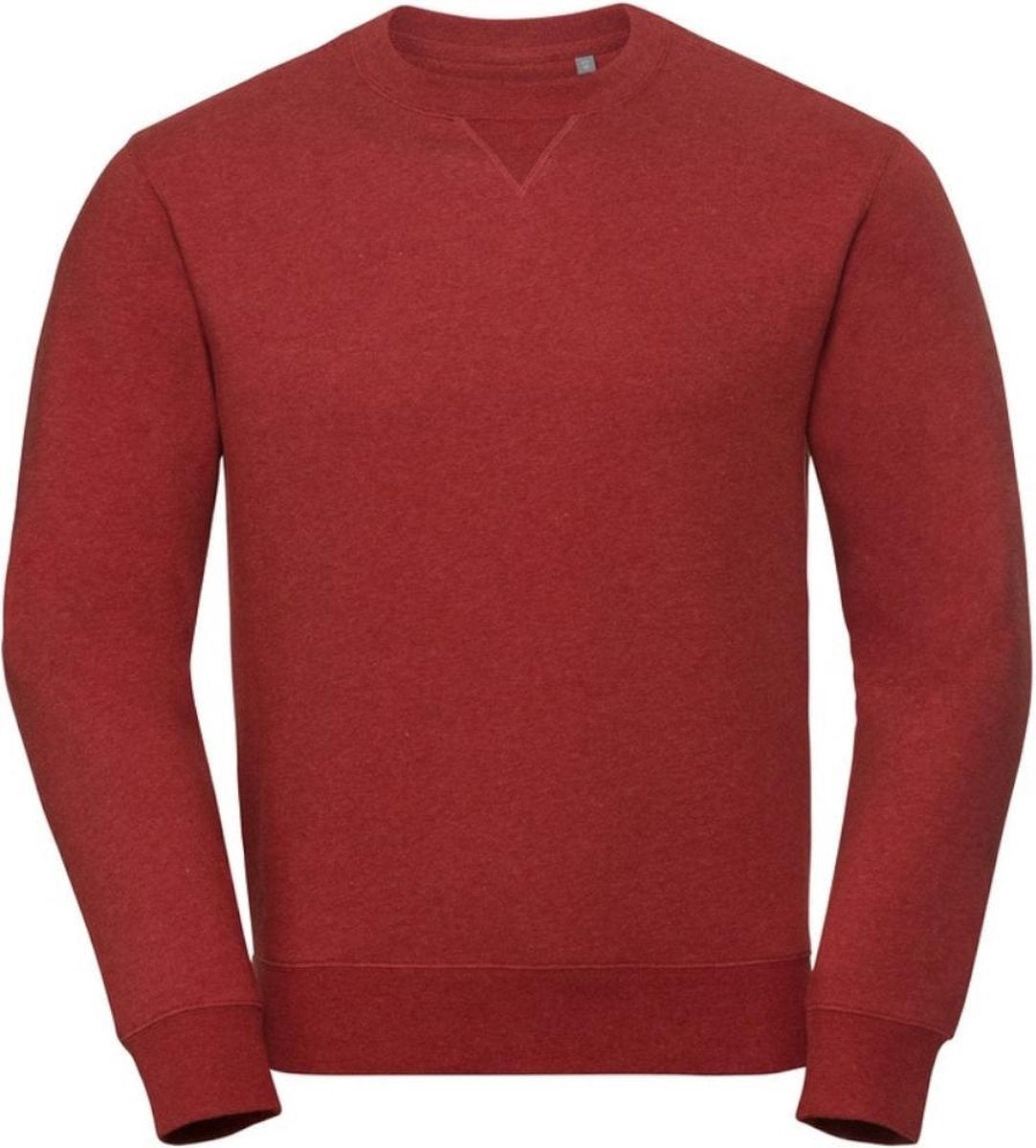 Russell Heren Authentieke Melange Sweatshirt (Baksteen rood gemêleerd)
