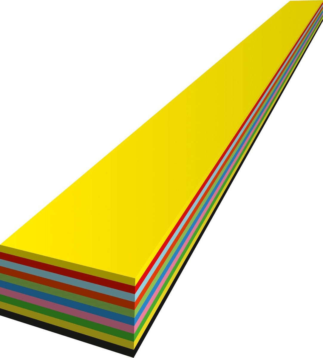 Hoedenstroken 10 kleuren 10 x 65 cm 240 stroken assortiment 250 gram