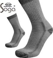 Eureka zachte merino wollen wandelsokken S7 - unisex - grijs - maat 35-38