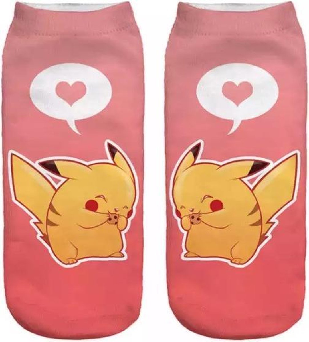 Pokemon enkelsokken Pikachu Unisex Enkelsokken Maat 36-41