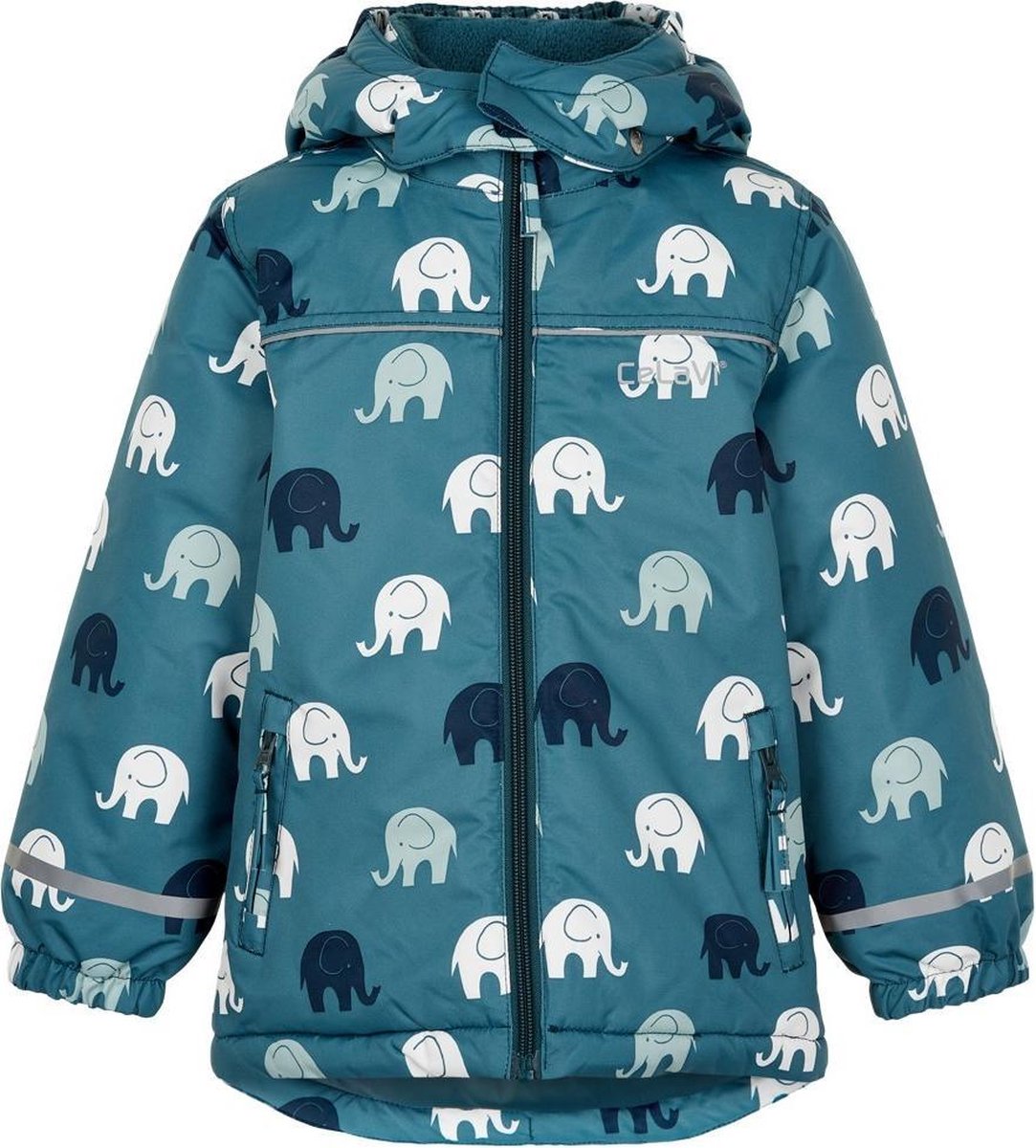 CeLaVi - Ski-jas voor jongens - Olifant - IJsblauw - maat 128cm