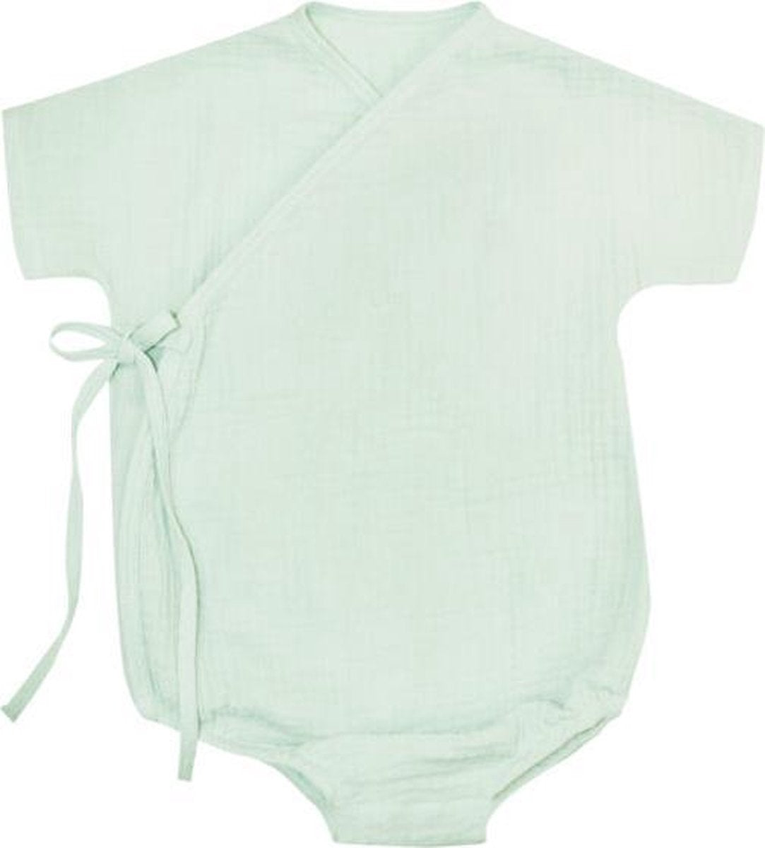 HEBE - romper - overslag - mousseline mint - Maat 50/56