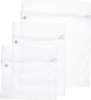 Orange85 Waszak wit - Set van 3 stuks - Rits - Verschillende maten - Waszakje lingerie - Laundry bag - Wasnet