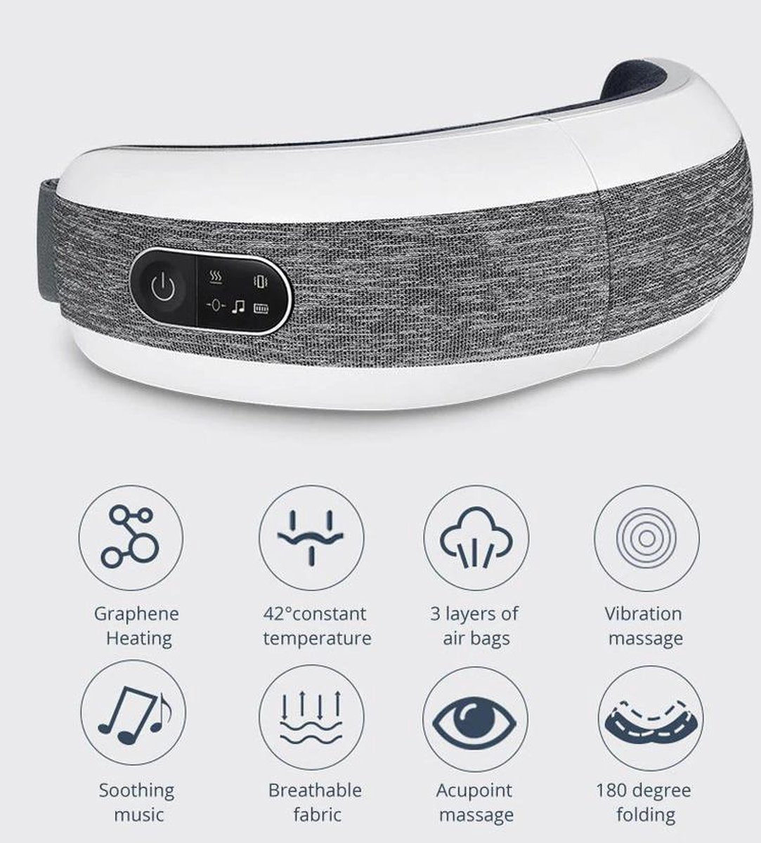 MH Oog ontspanner - Bluetooth oogmassage apparaat voor het verhelpen van vermoeidheid