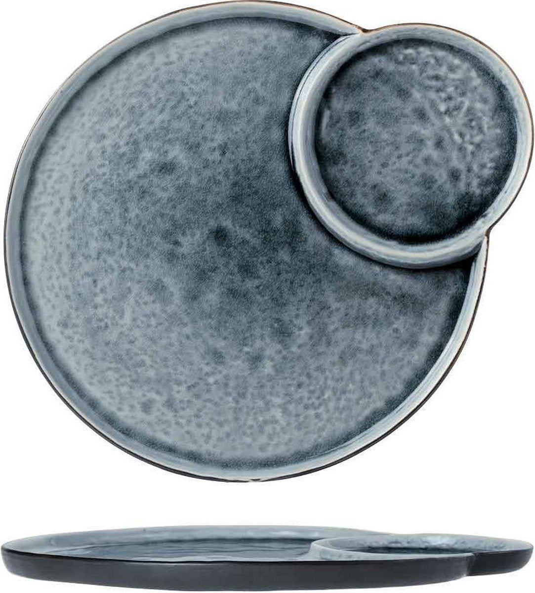 Laguna Blue-grey Plat Bord D27.5-32cmmet 2 Vakken