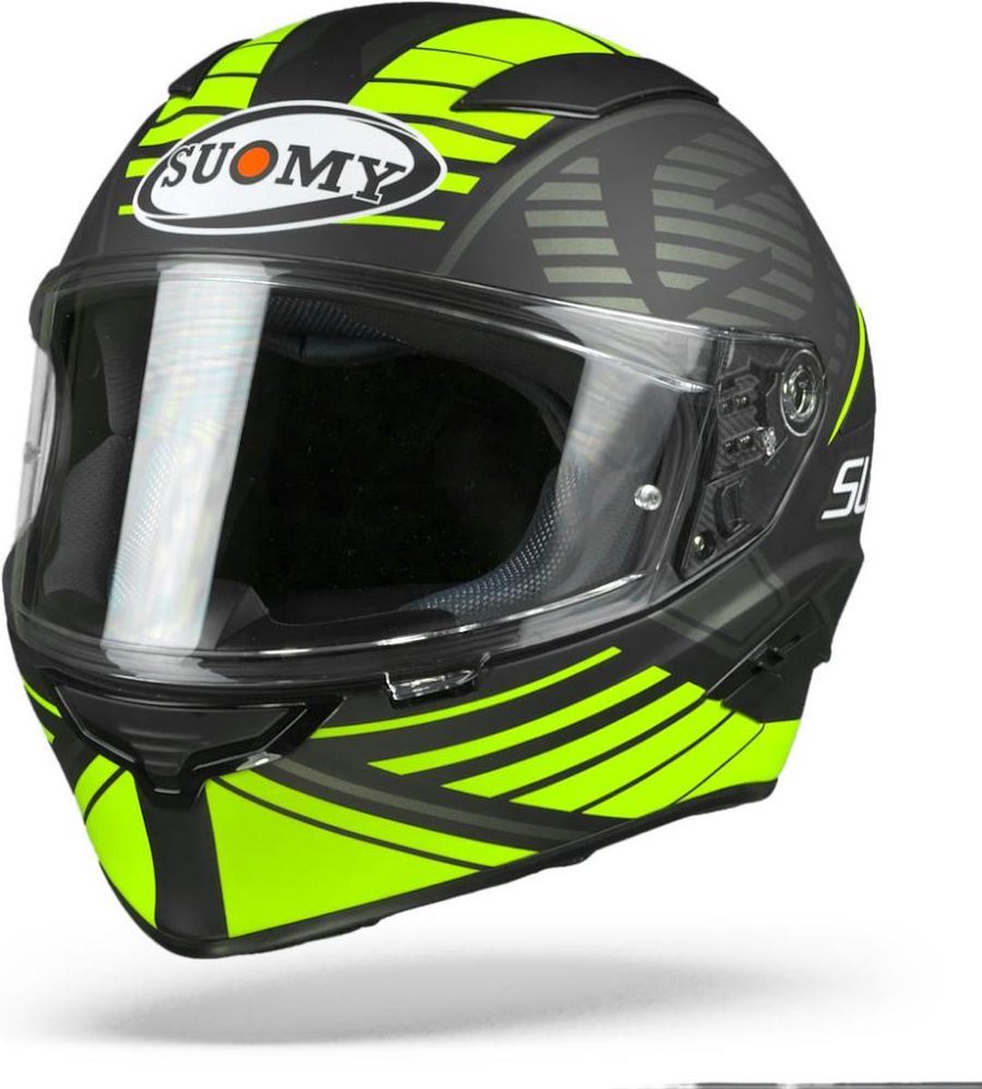Suomy Speedstar Sp1 Mat Zwart Geel Integraalhelm - Motorhelm - Maat XL