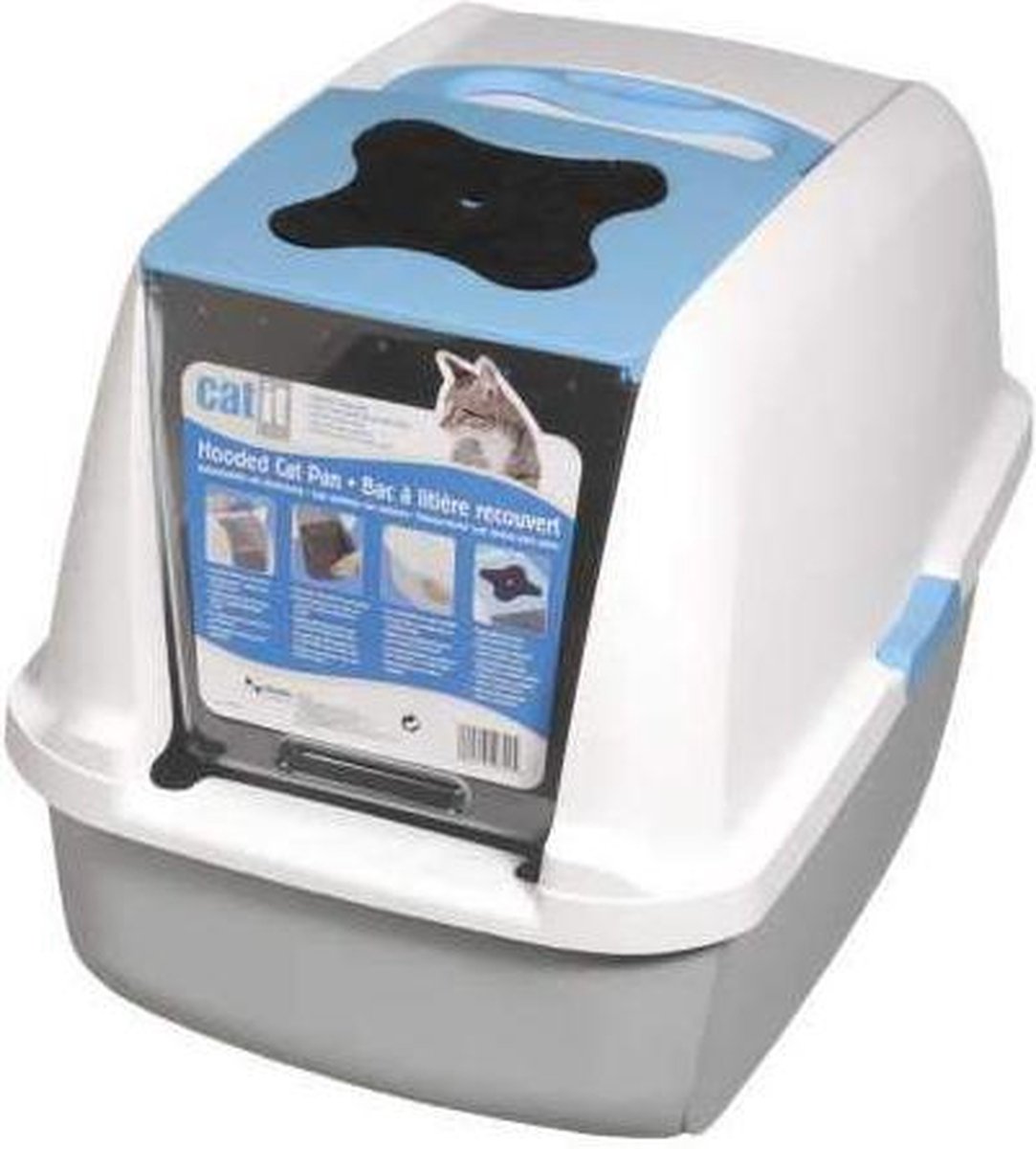 Kattentoilet met afdekking Blauw