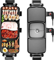 Life-is-Licious Hot-Pot & Grill -  Funcooking - Bakplaat - Hot Pot - Gourmetten -Sukiyaki -  Gourmetstel - Grill plaat -Korean BBQ -TomYang BBQ - Chinese fondue -  Shabu Shabu - Bouillon - Fondue 1- 12 personen - AntI aanbaklaag