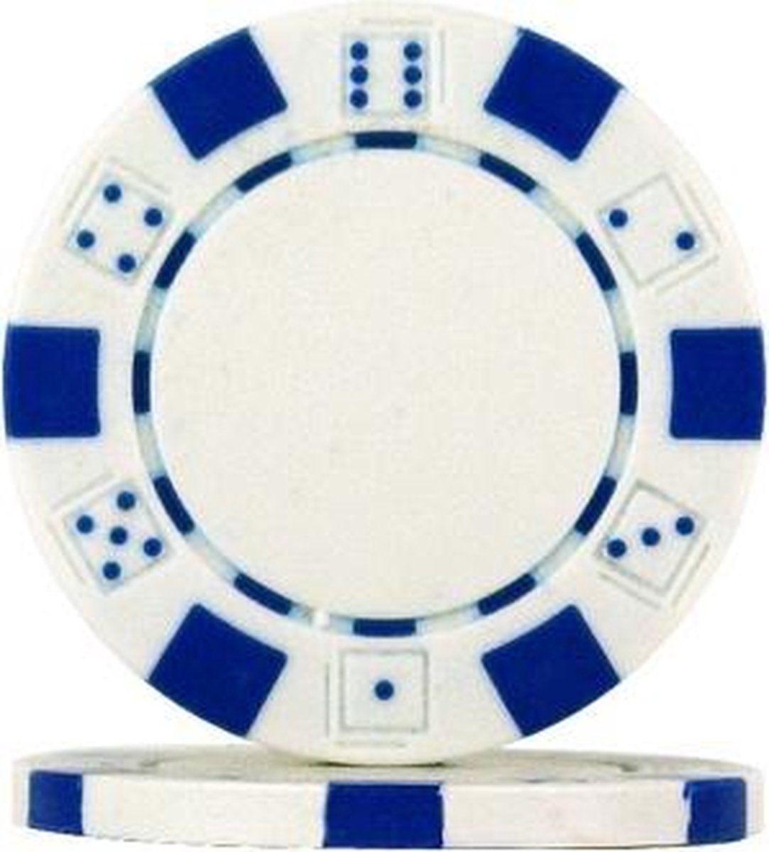 Pokerchip Dice Chip - Wit - 11